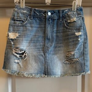 Abercrombie & Fitch Distressed Mini Skirt